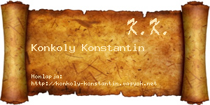 Konkoly Konstantin névjegykártya